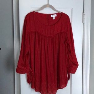 Maternity red blouse